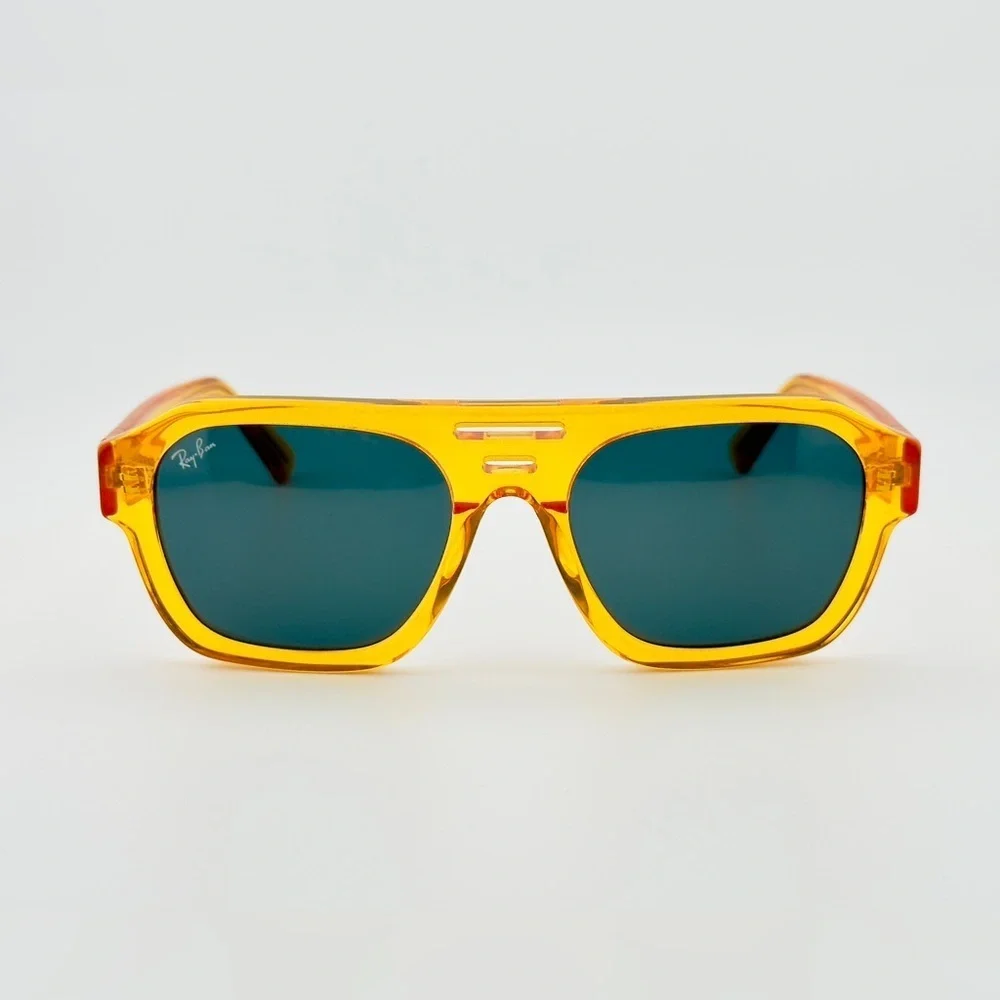 Ray-Ban Corrigan Bio based Sunglasses RB4397 Transparent Yellow Frame Gray Lens